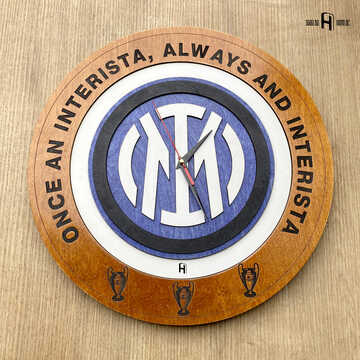 Inter Milan (logo in original colours, light wood)