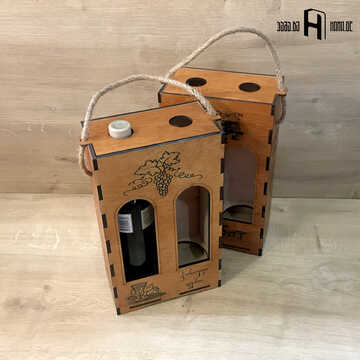 Wine box (2 bottles, wood)