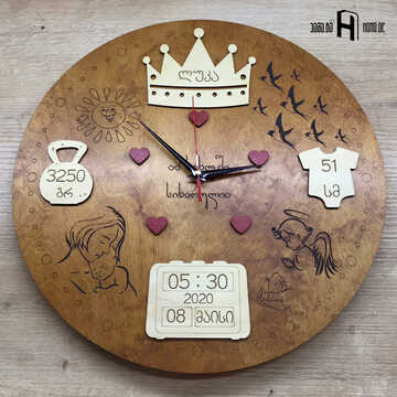 Theres love in this house (red engravings, crown, birds)