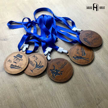Medals (colourful wood)