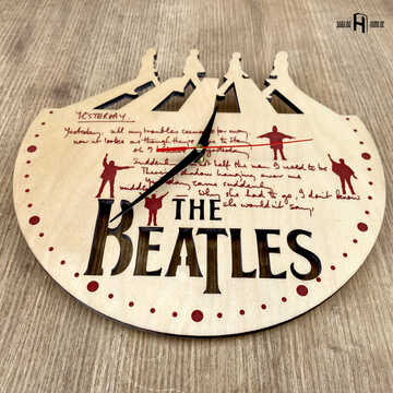The Beatles (red engravings, light wood)