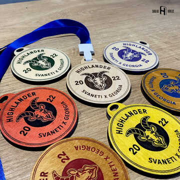 Medals (colourful wood)