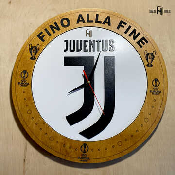 Juventus FC (logo in original colours, light wood)